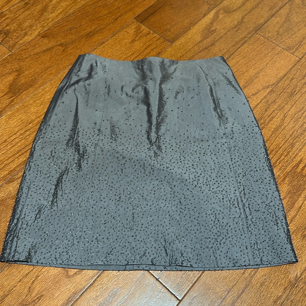 Gap vintage silver gray shimmer skirt with beading